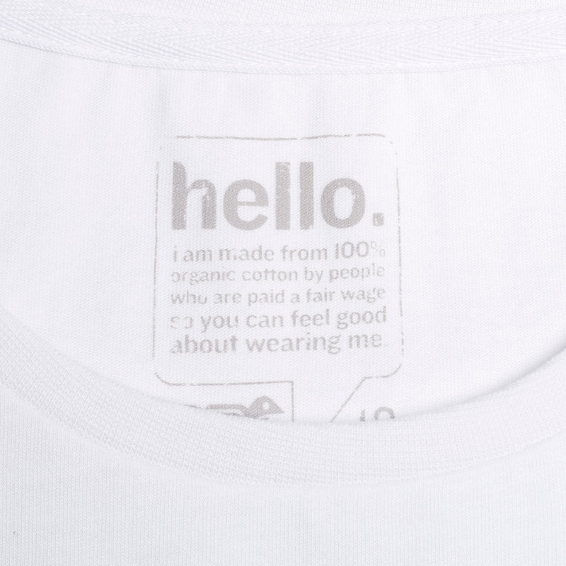 matt sewell + silverstick womens organic cotton rewild white tee label
