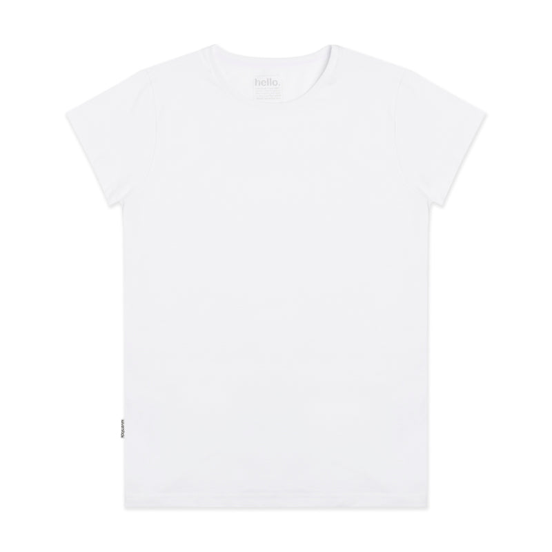 Silverstick Women Adventure Organic Cotton T Shirt Blank White