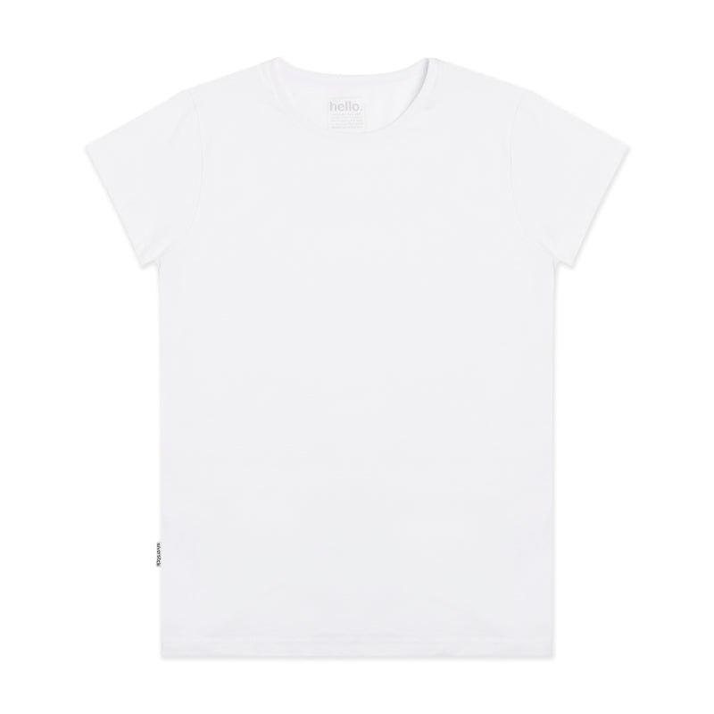Silverstick Women Lightweight Adventure Organic Cotton T Shirt Blank White