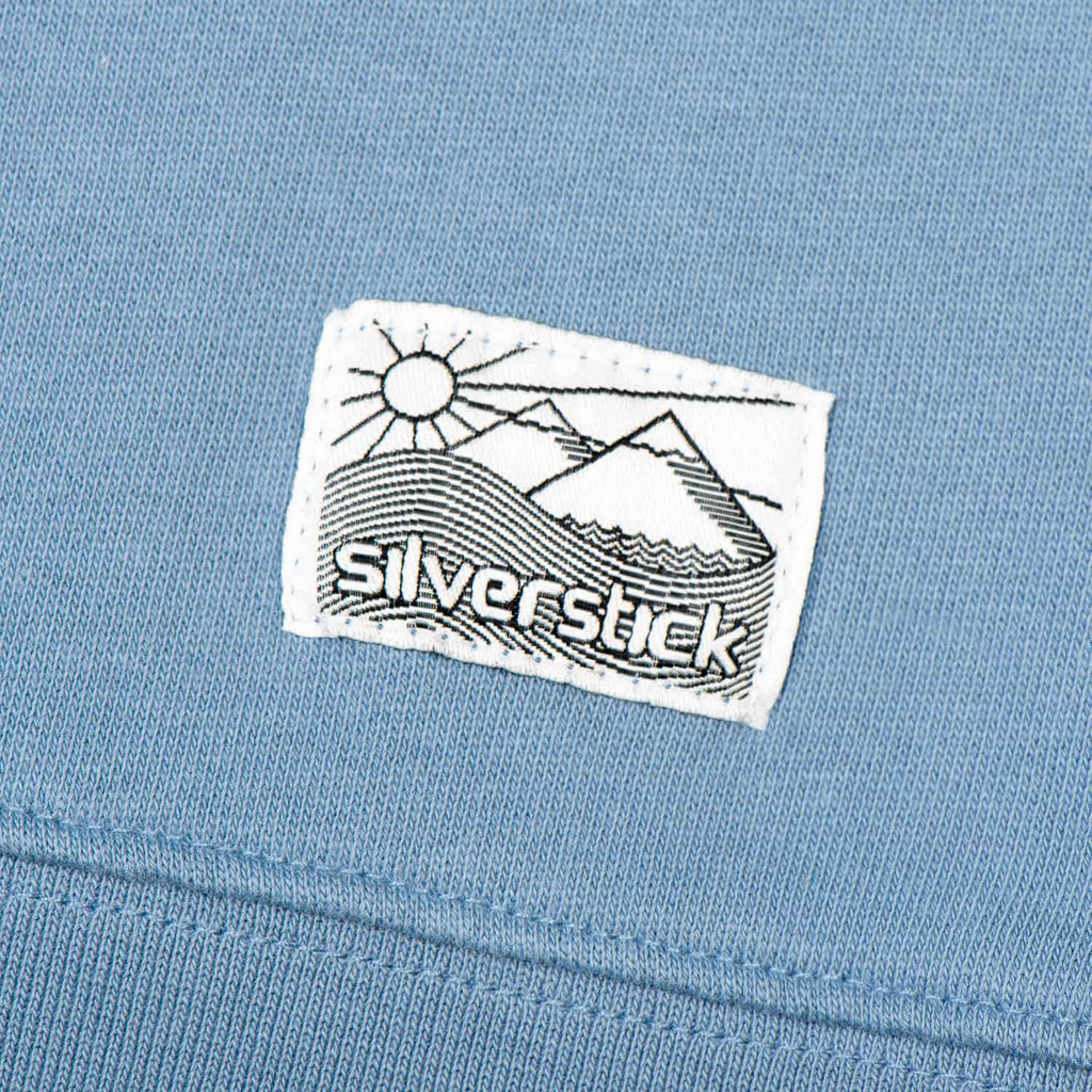 Silverstick Womens Beau Organic Cotton Sweatshirt Denim Patch Label