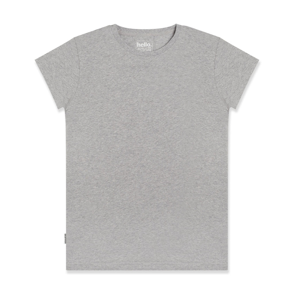 silverstick womens adventure organic cotton t shirt ash marl front