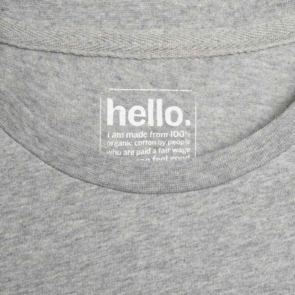 silverstick womens organic cotton forest divison ash marl t shirt neck label
