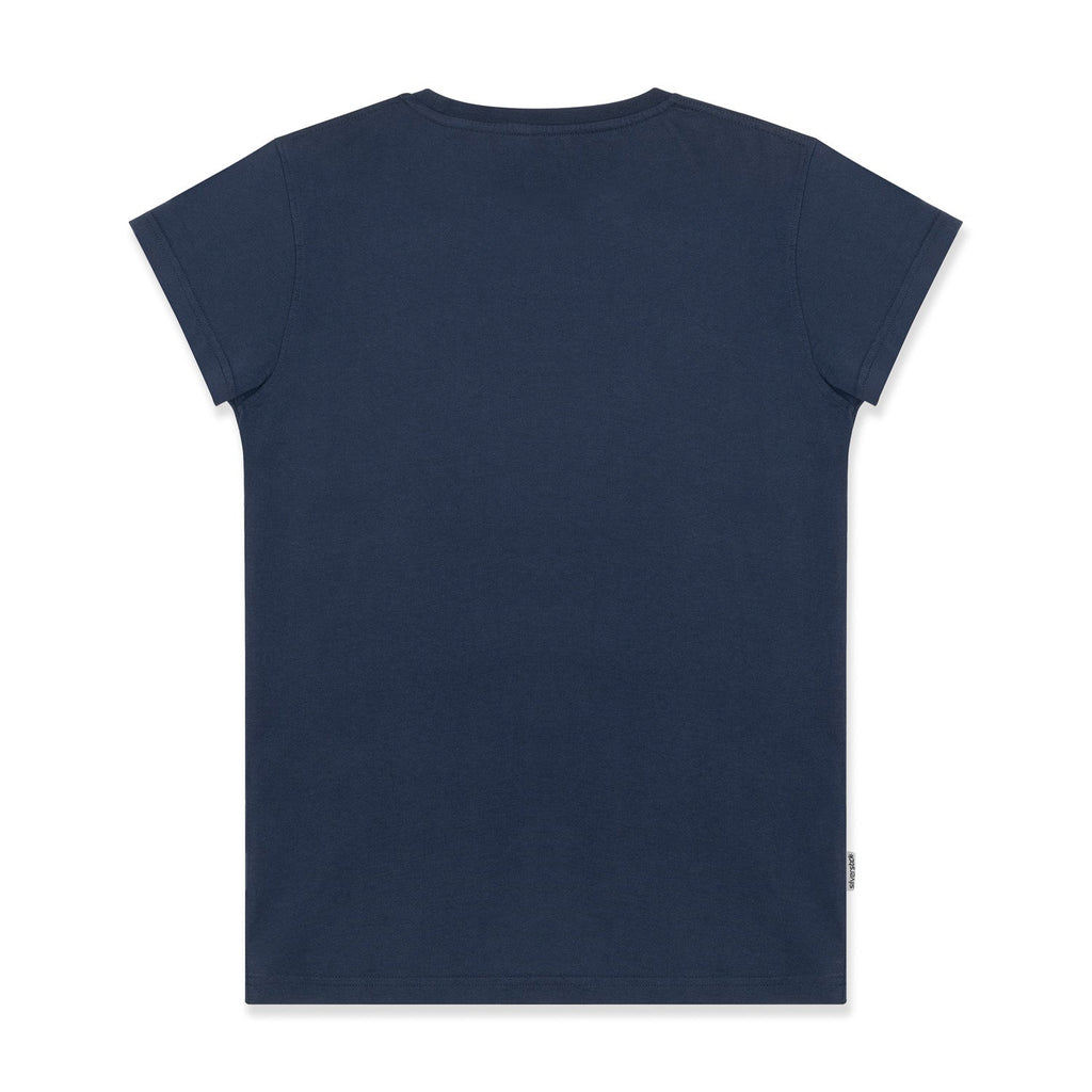 silverstick womens organic cotton wild swim navy t shirt back