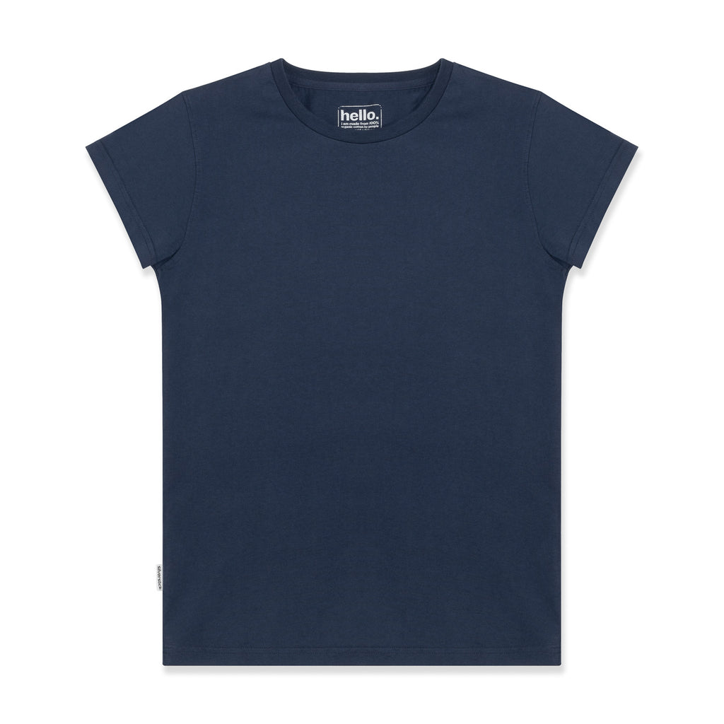 silverstick womens adventure organic cotton t shirt navy front