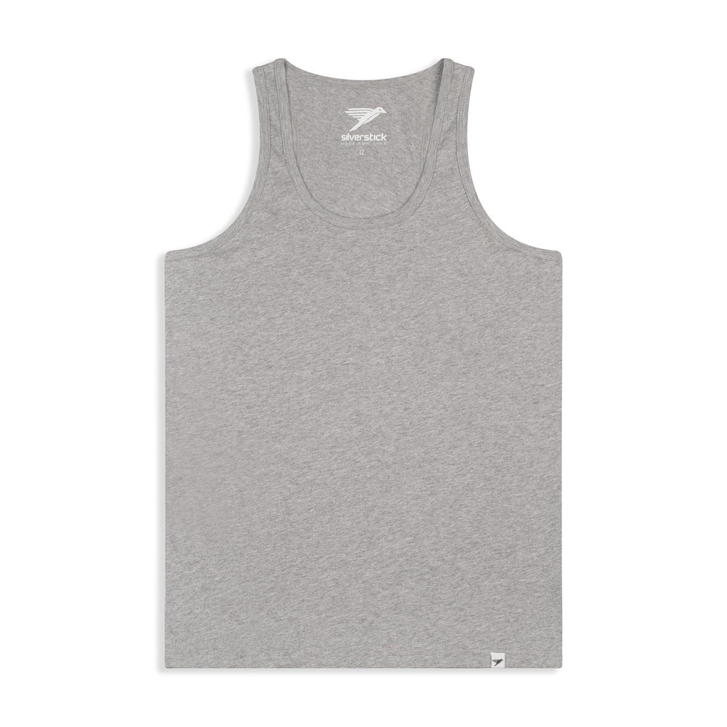 Silverstick Womens Blank Organic Cotton Vest Top Ash Marl