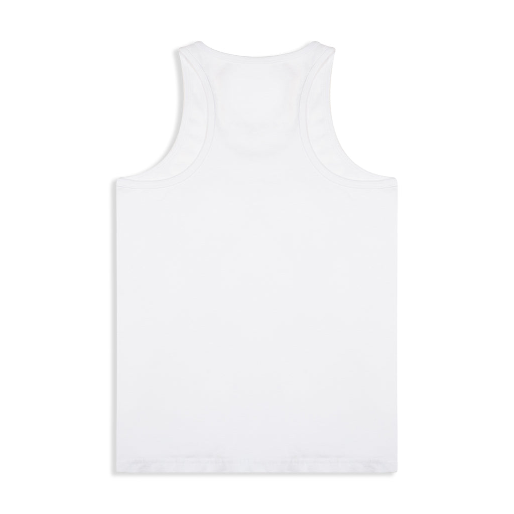 Silverstick Womens Blank Organic Cotton Vest Top White Back