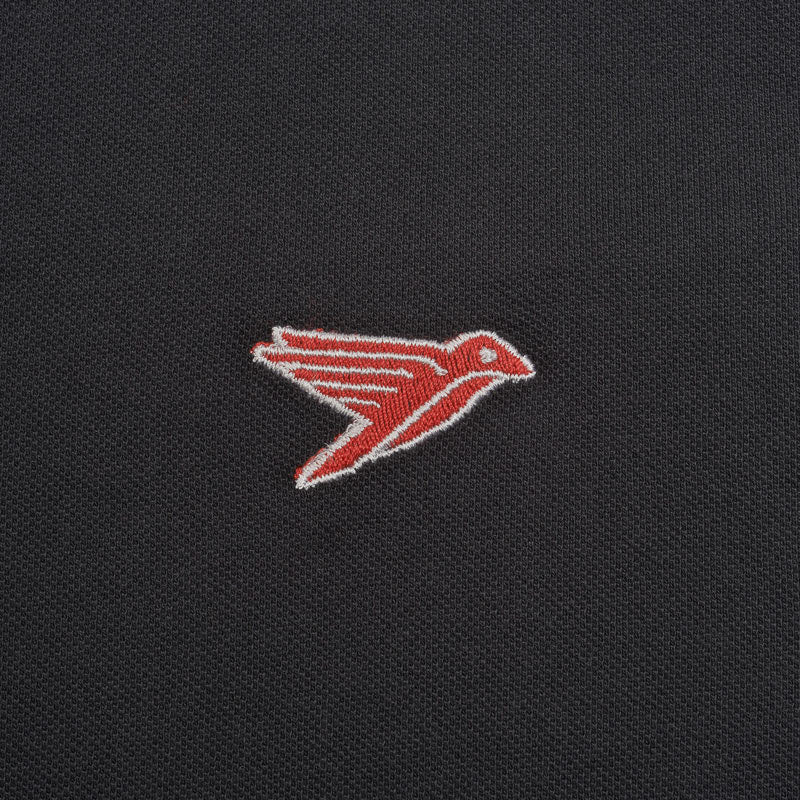 Silverstick marco organic cotton polo shirt charcoal logo