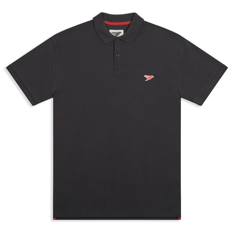 Silverstick marco organic cotton polo shirt charcoal