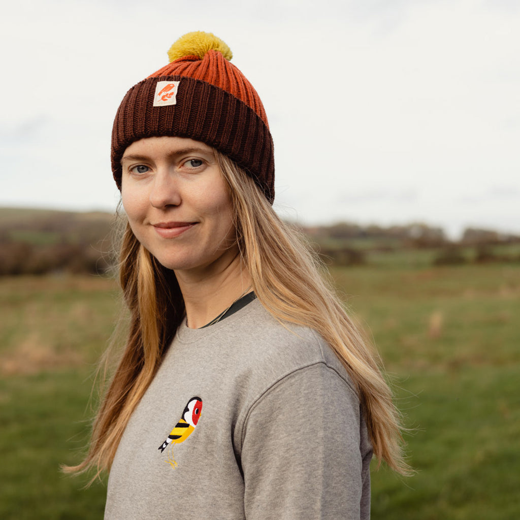 Matt Sewell + Silverstick Merino Wool Bobble Hat Hawfinch Adventure