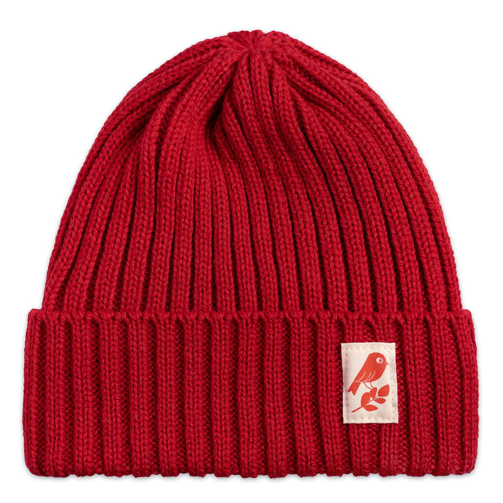 Matt Sewell + Silverstick merino wool red bird beanie