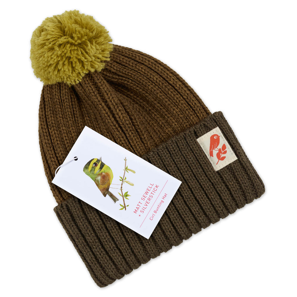 Matt Sewell + Silverstick Merino Wool Bobble Hat Ciri Bunting Label