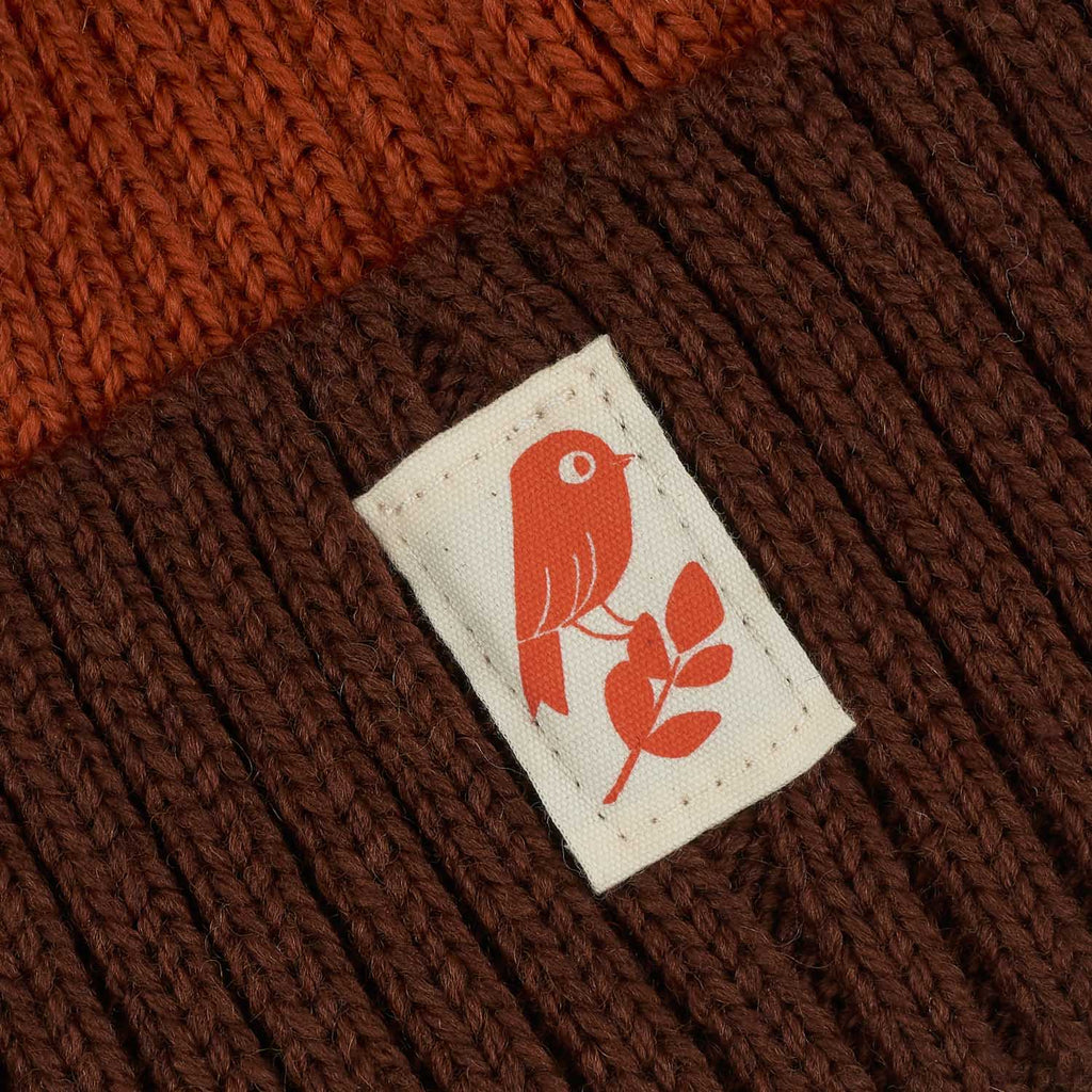 Matt Sewell + Silverstick Merino Wool Bobble Hat Hawfinch label