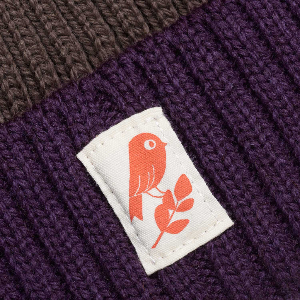 Matt Sewell + Silverstick Merino Wool Bobble Hat Starling red bird list