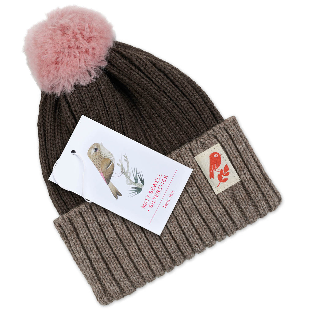 Matt Sewell + Silverstick Merino Wool Bobble Hat Twite Label