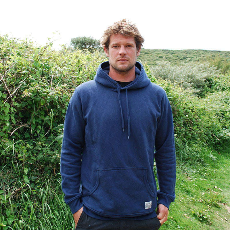 silverstick mens organic cotton ellerton navy hoodie adventure