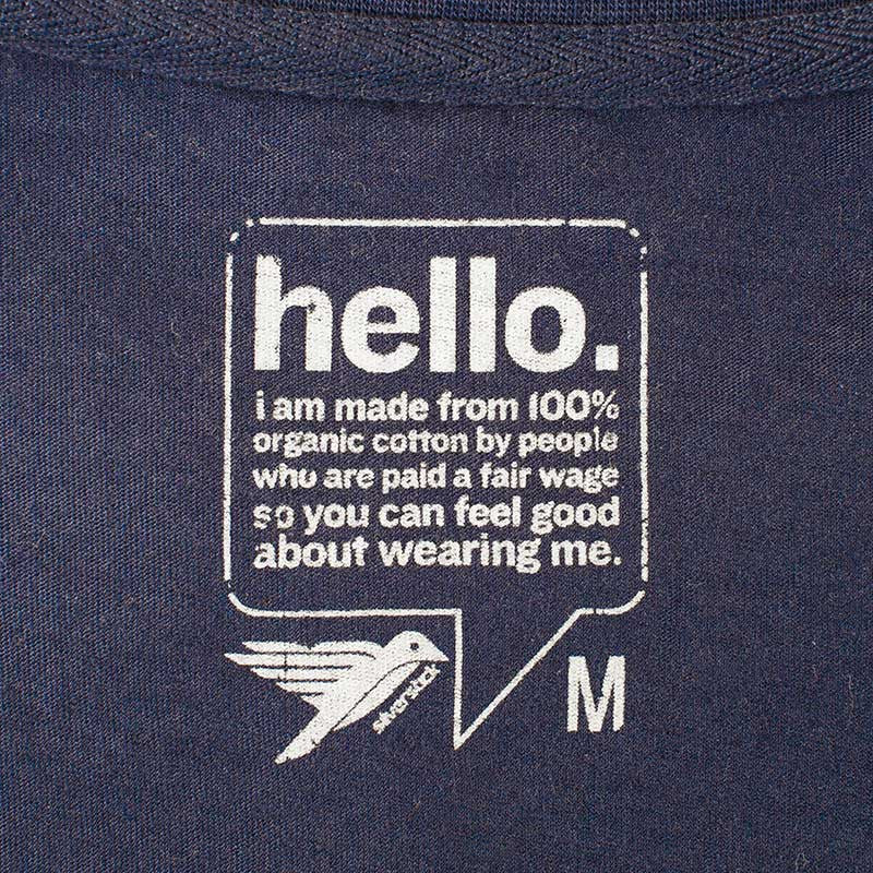 silverstick mens organic cotton treehouse navy t shirt label