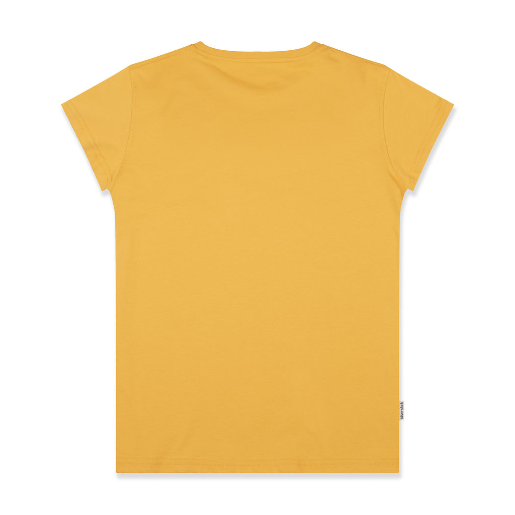 silverstick womens organic cotton original logo maize t shirt back