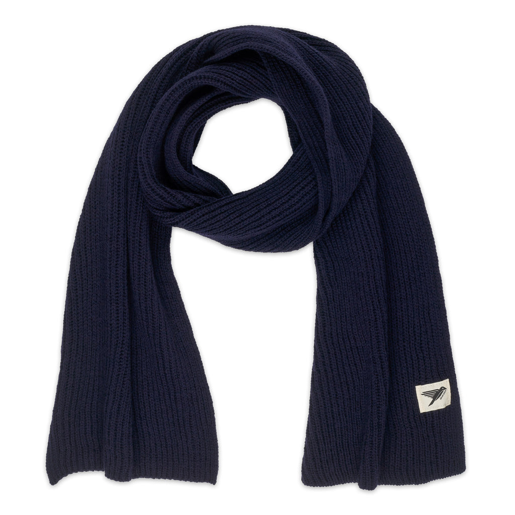 Silverstick merino wool scarf cirrus azul
