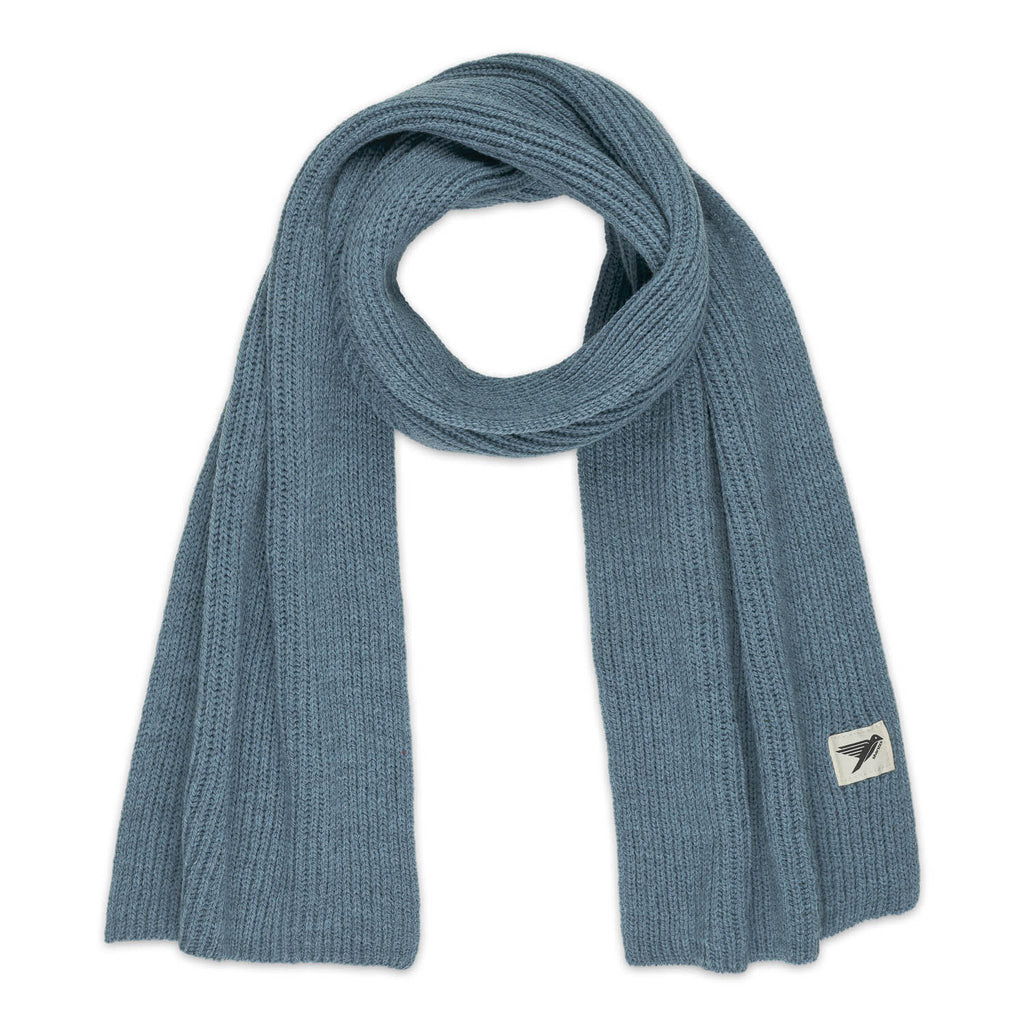 Silverstick merino wool scarf cirrus celeste