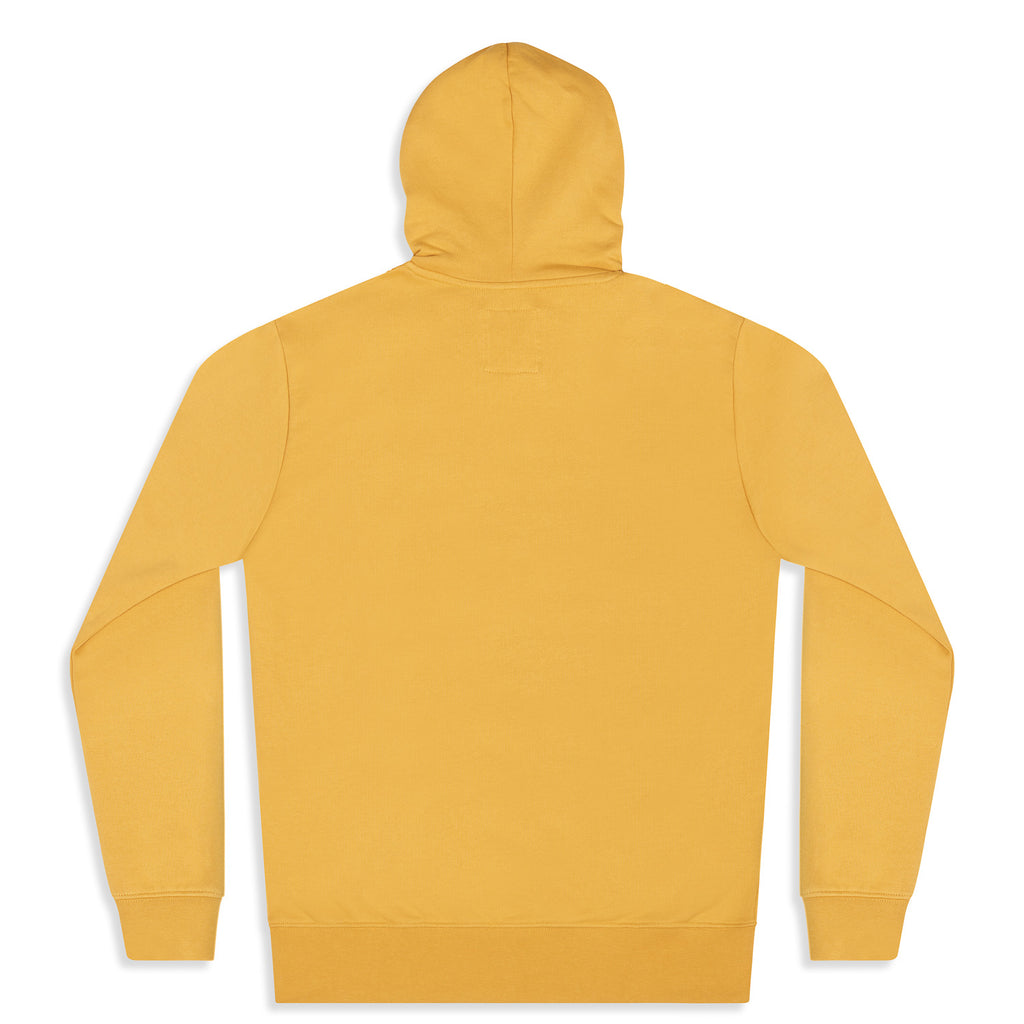 silverstick mens organic cotton hoodie ellerton maize back