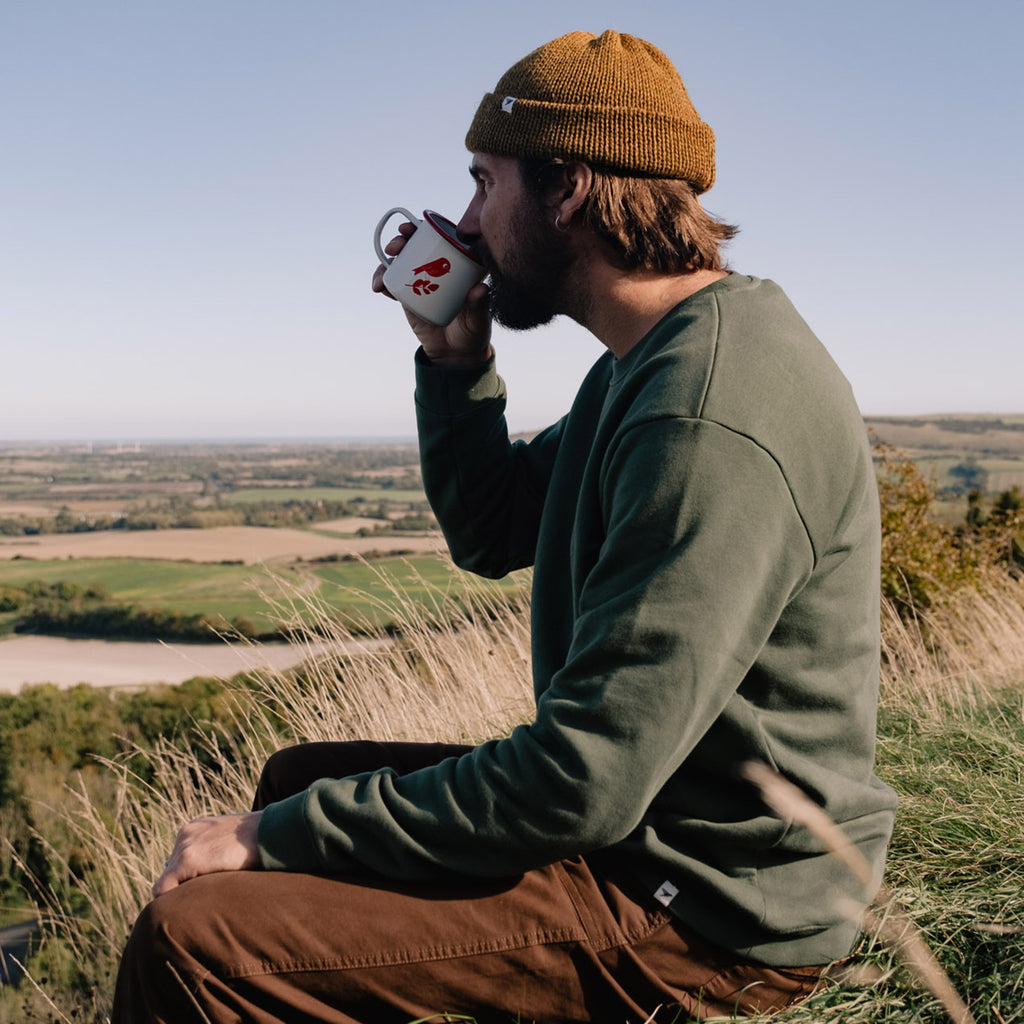 silverstick mens organic cotton arugam greener pastures sweat South Downs