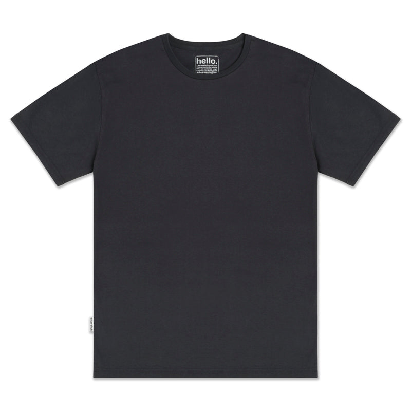 mens adventure organic cotton charcoal t shirt