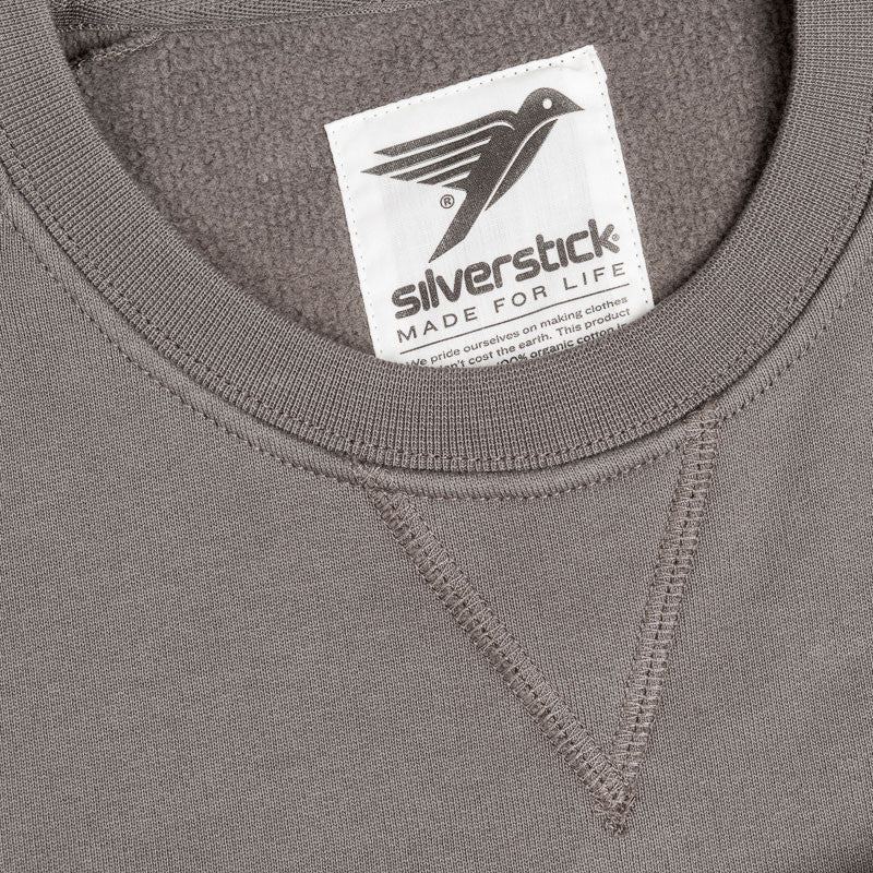 silverstick mens organic cotton nias slate sweat detail