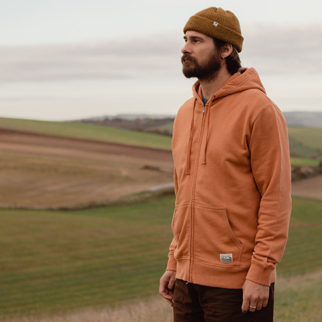 silverstick mens organic cotton tobias zip hoodie pheasant South Downs