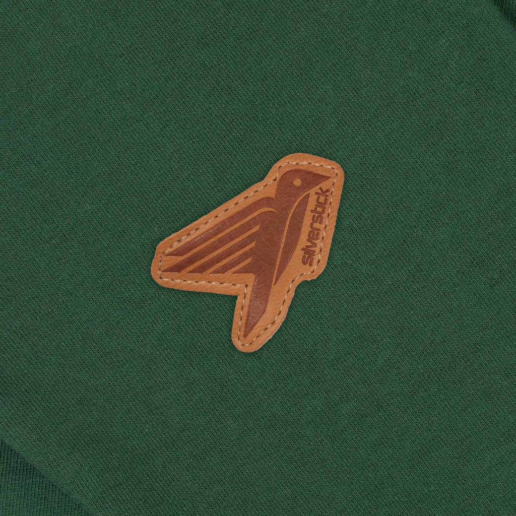 Silverstick Womens Nevis Organic Cotton Quarter Zip Sweat Greener Pastures Patch Label