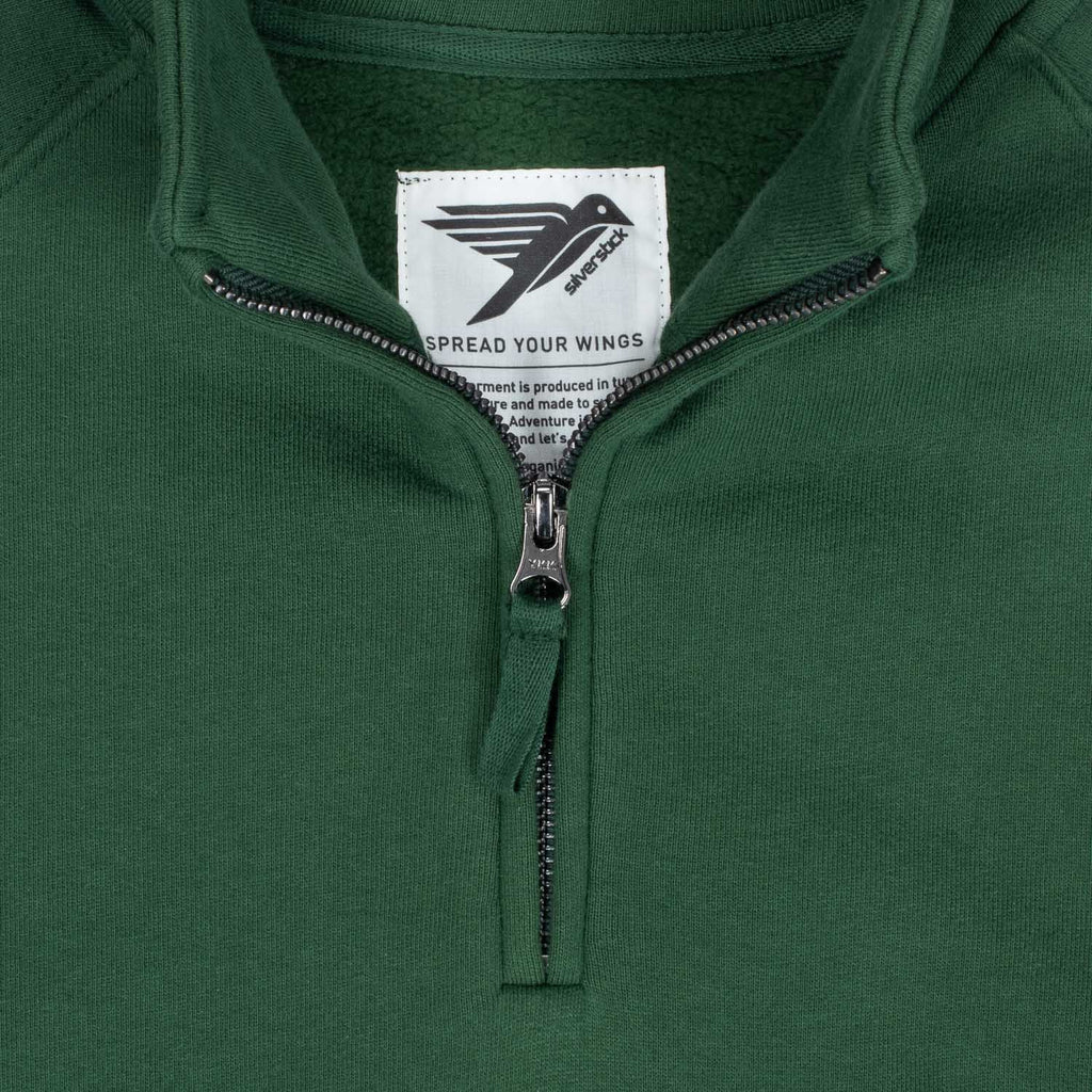 Silverstick Mens Nevis Organic Cotton Quarter Zip Sweat Greener Pastures Label