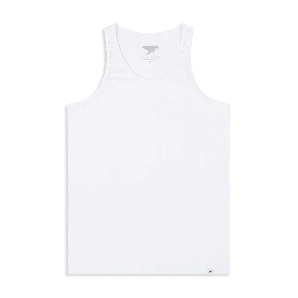 Silverstick Mens Blank Organic Cotton Vest Top White