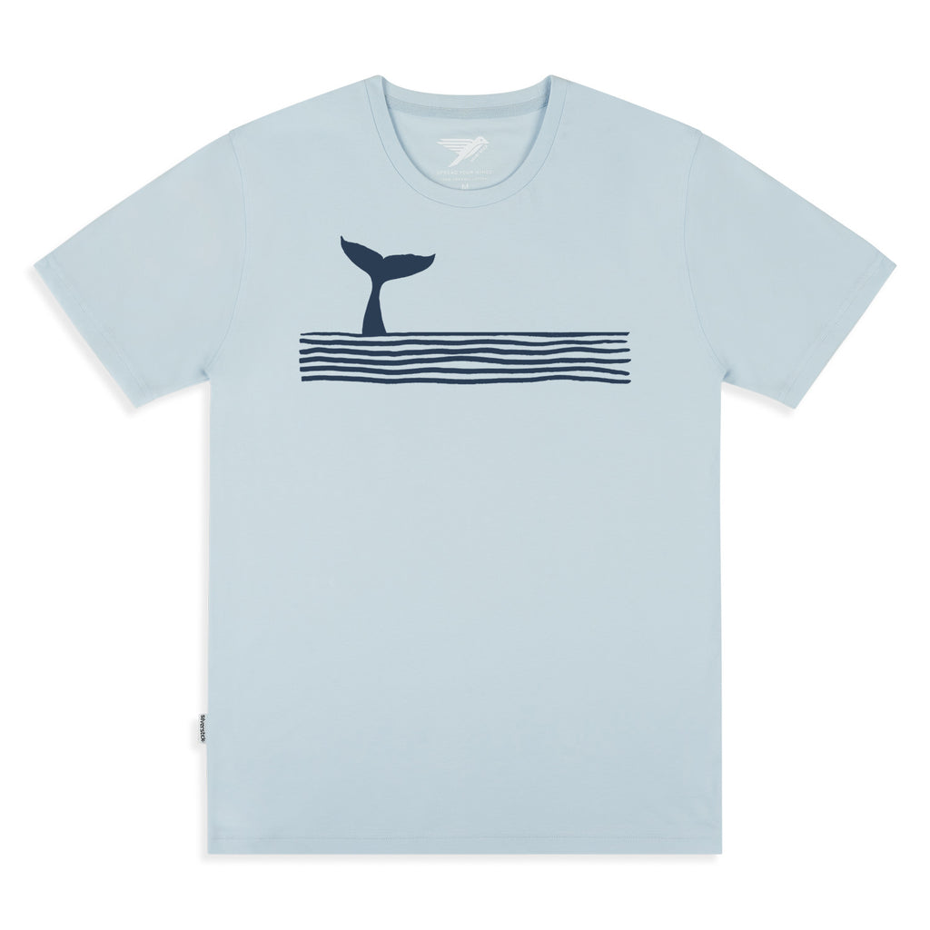 Silverstick Mens Swim Free Organic Cotton T Shirt Illusion Blue Front