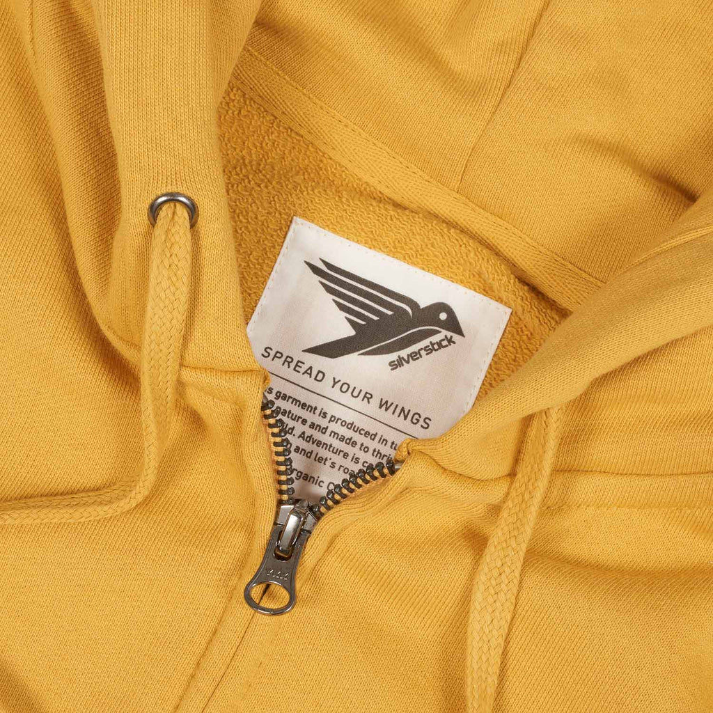 silverstick mens organic cotton tobias zip hoodie maize label