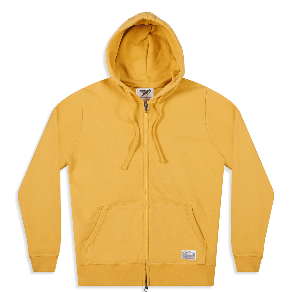 silverstick womens organic cotton tobias zip hoodie maize front