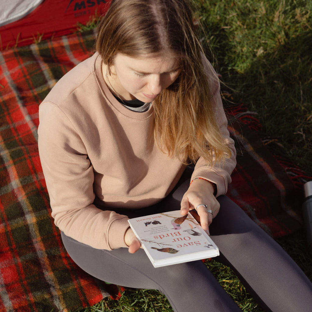 Silverstick Womens Beau Organic Cotton Sweatshirt Faded Pink Save Our Birds