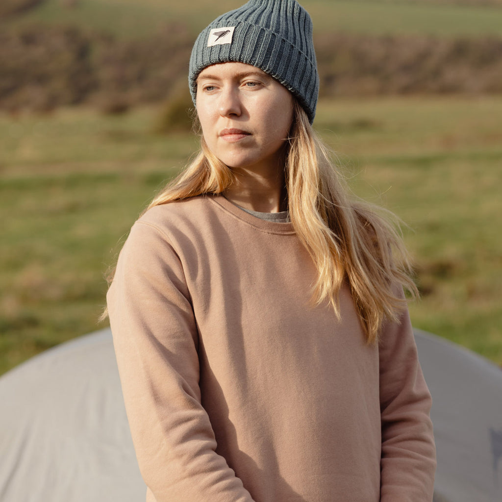 Silverstick Womens Beau Organic Cotton Sweatshirt Faded Pink Adventure