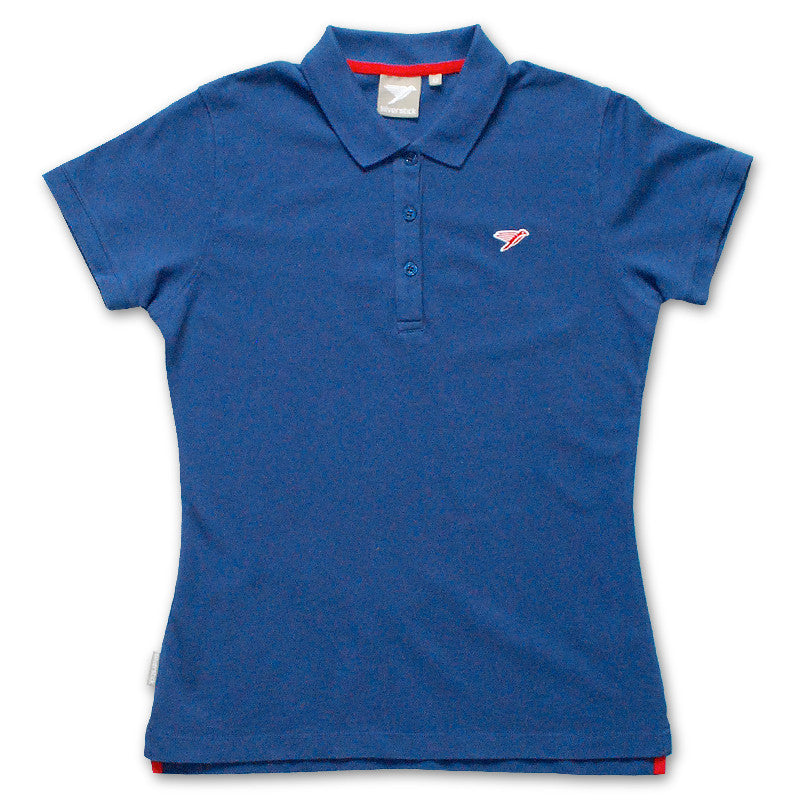 silverstick womens organic cotton earhart navy polo shirt