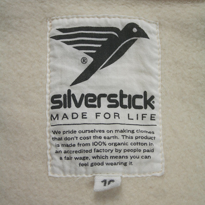 silverstick womens organic cotton lancelin original logo natural hoodie label