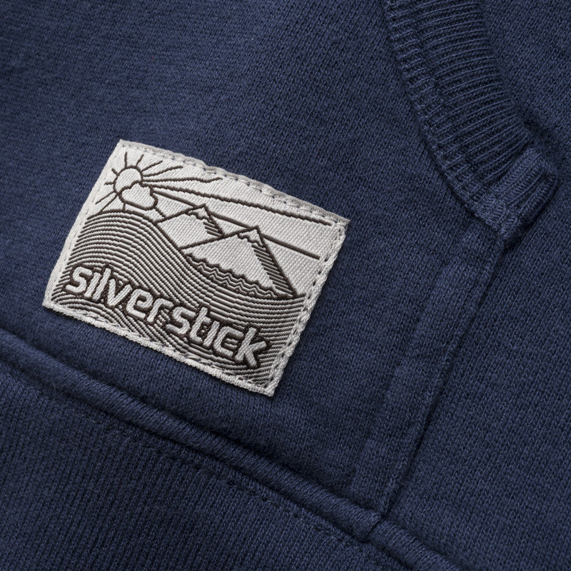 silverstick womens organic cotton lancelin original logo navy hoodie label