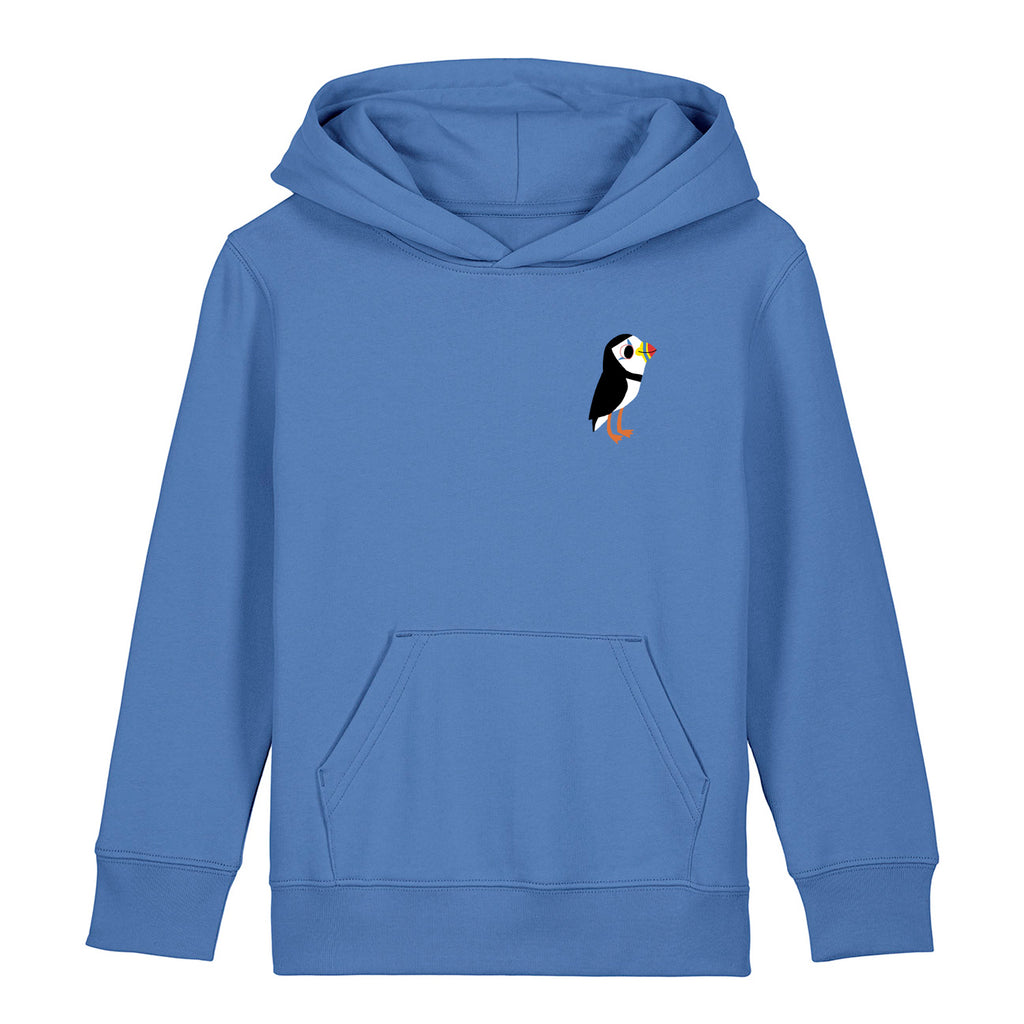 Silverstick childrens matt sewell Puffin organic cotton hoodie front