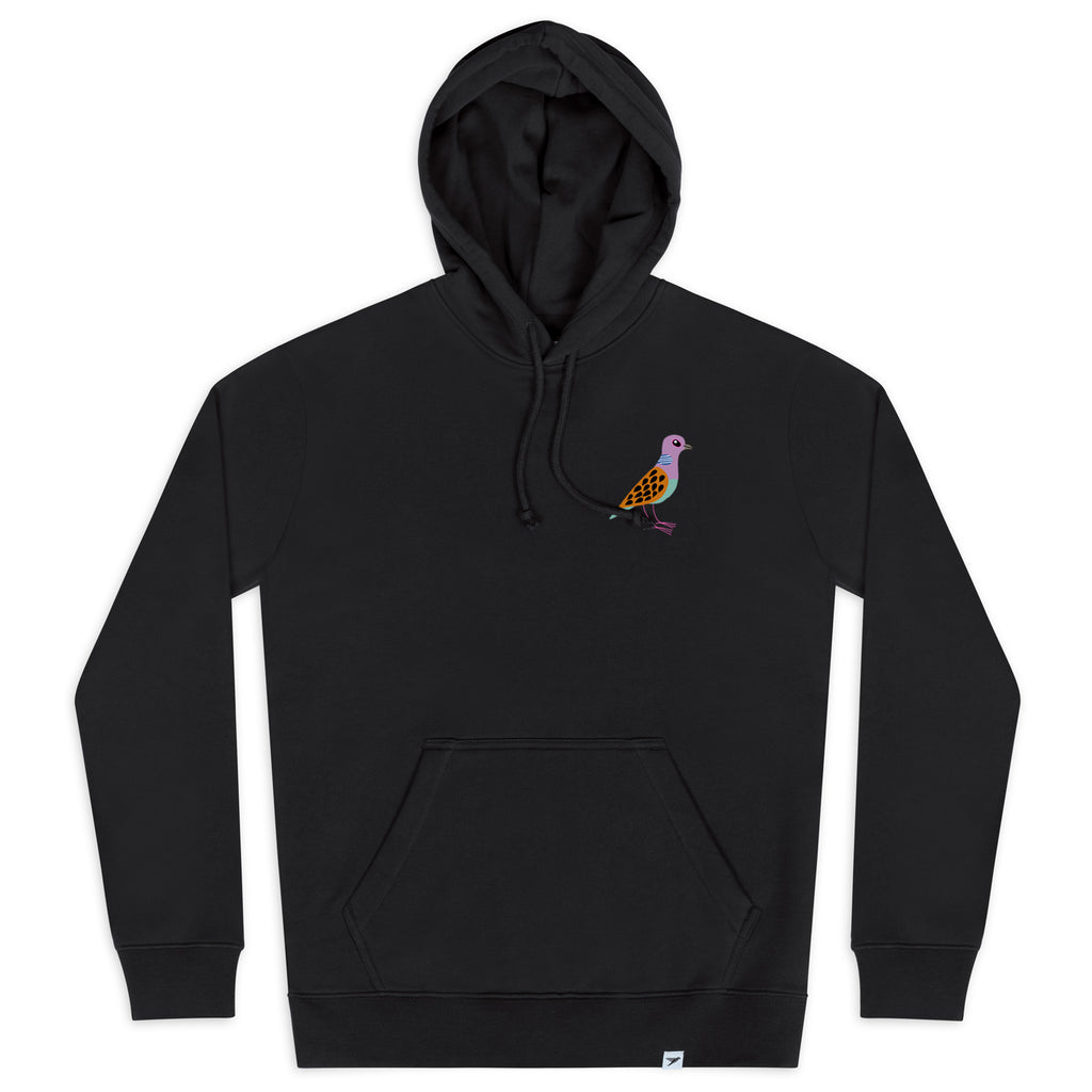 Silverstick mens matt sewell turtle dove organic cotton hoodie charcoal