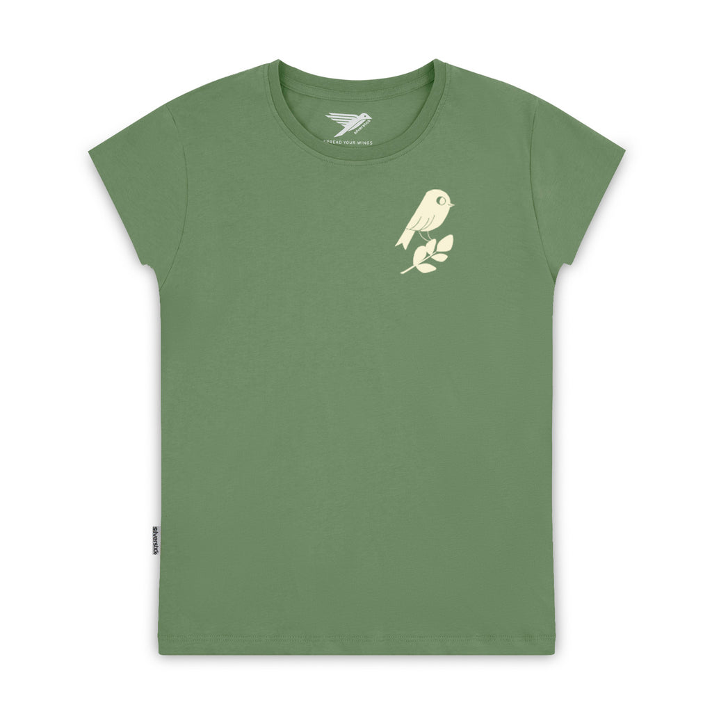 matt sewell + silverstick womens organic cotton logo sage tee