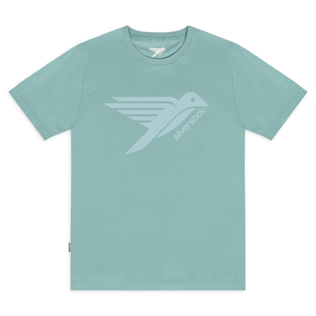 Silverstick Men Organic Cotton Logo Tees AquaBlue