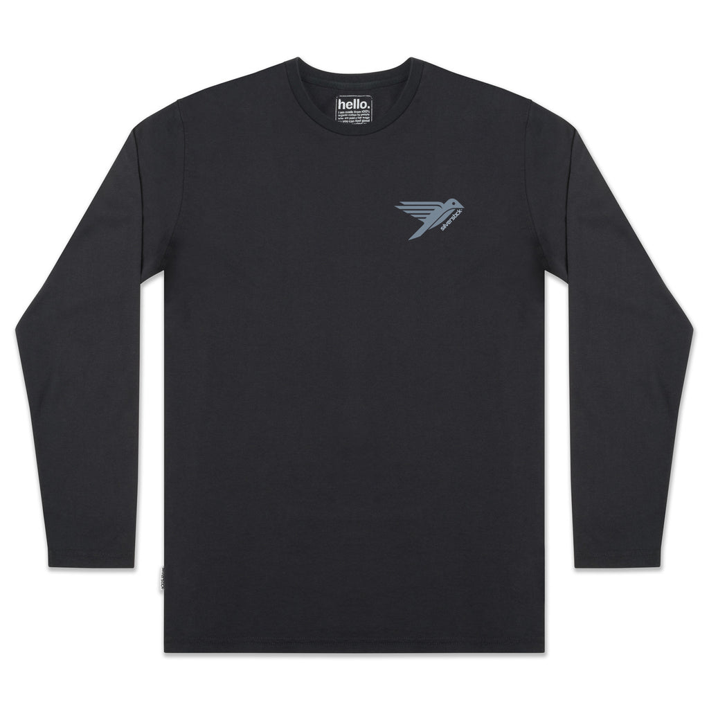 left chest logo organic LS tee