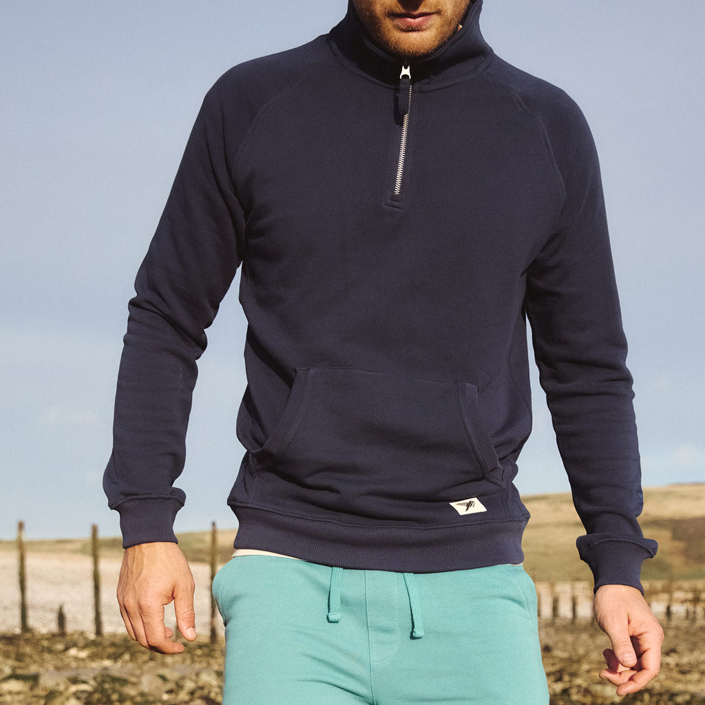 ventura organic cotton quarter zip