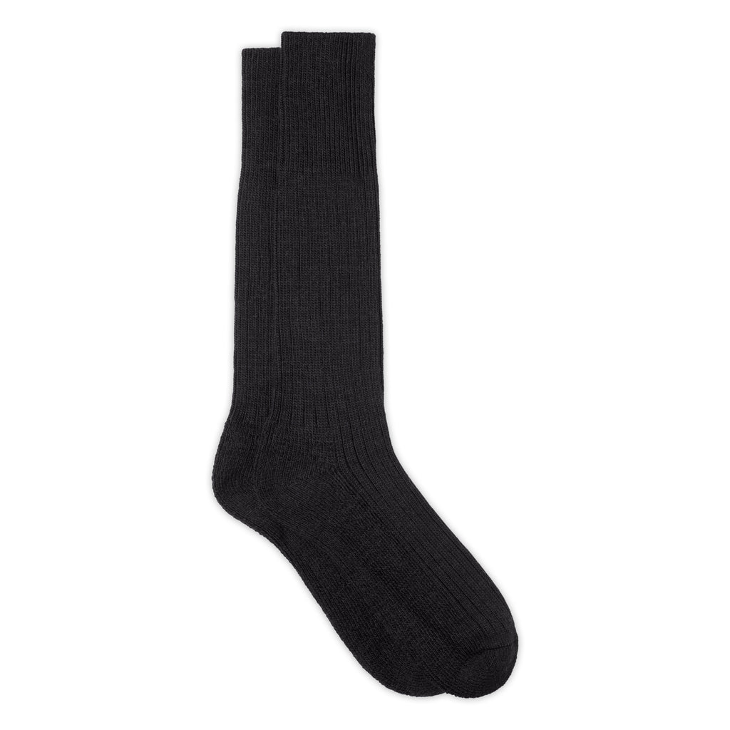 silverstick natural wool alpine sock black full sock