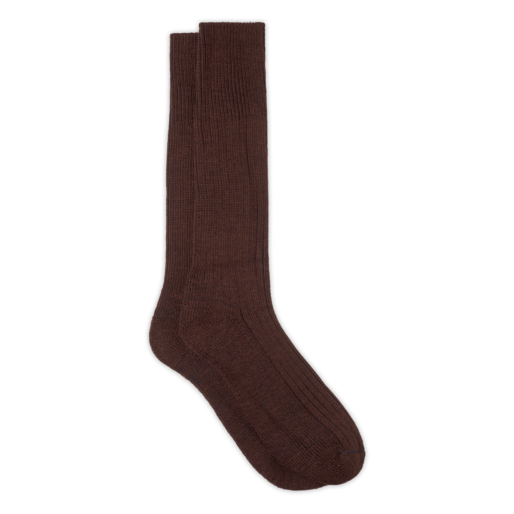 silverstick natural wool alpine sock brown full sock