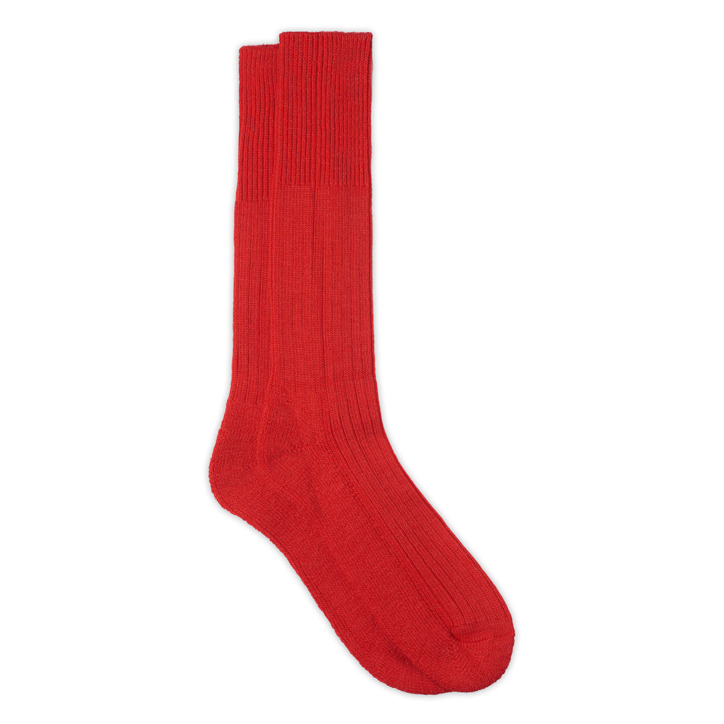 matt sewell silverstick natural wool alpine sock red full sock