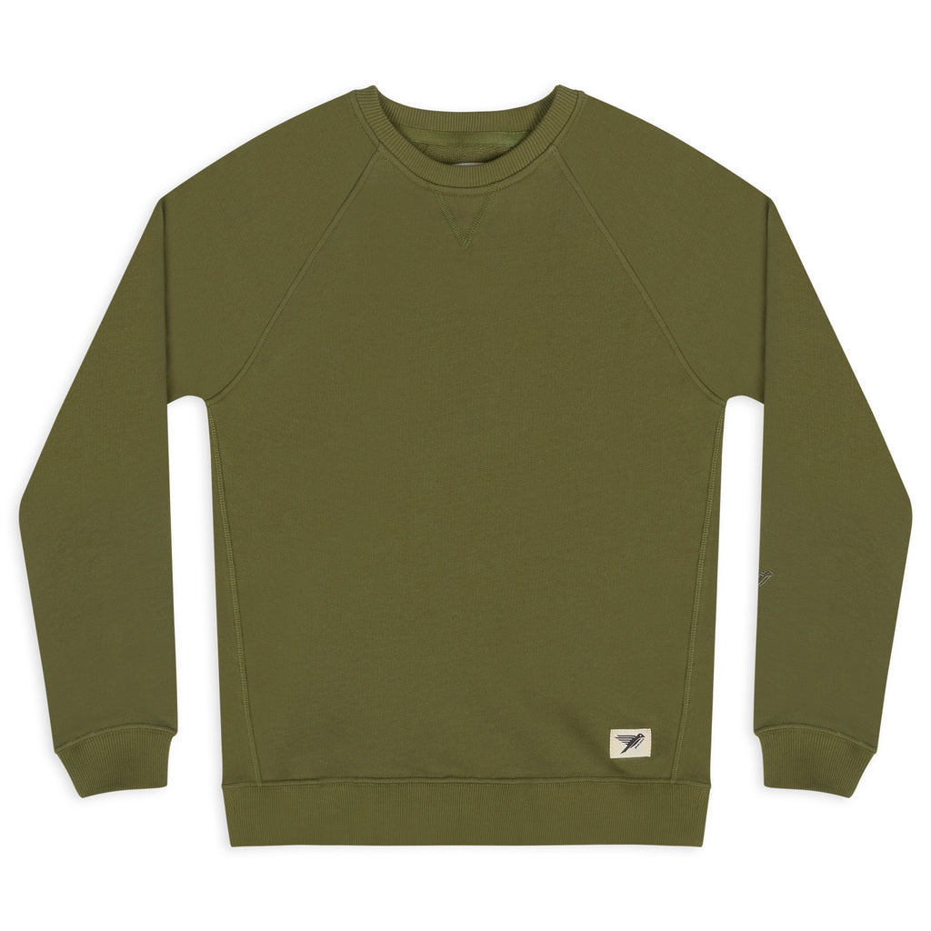 Silverstick Beau Womens Organic Cotton Sweatshirt Capulet Olive Front