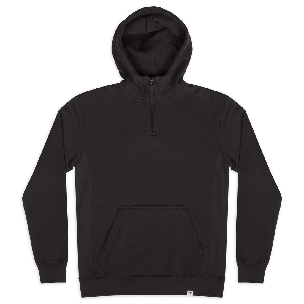 Silverstick Birling Mens Organic Cotton Quarter Zip Hoodie Charcoal Front Web 1500